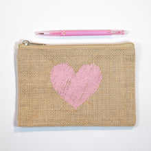 Load image into Gallery viewer, Handy Zip Pouch - Scribbly Heart