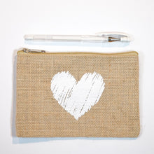 Load image into Gallery viewer, Handy Zip Pouch - Scribbly Heart